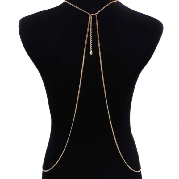 ⭐️ NEW - Rhinestone & Gold Body Chain - Picture 5 of 8